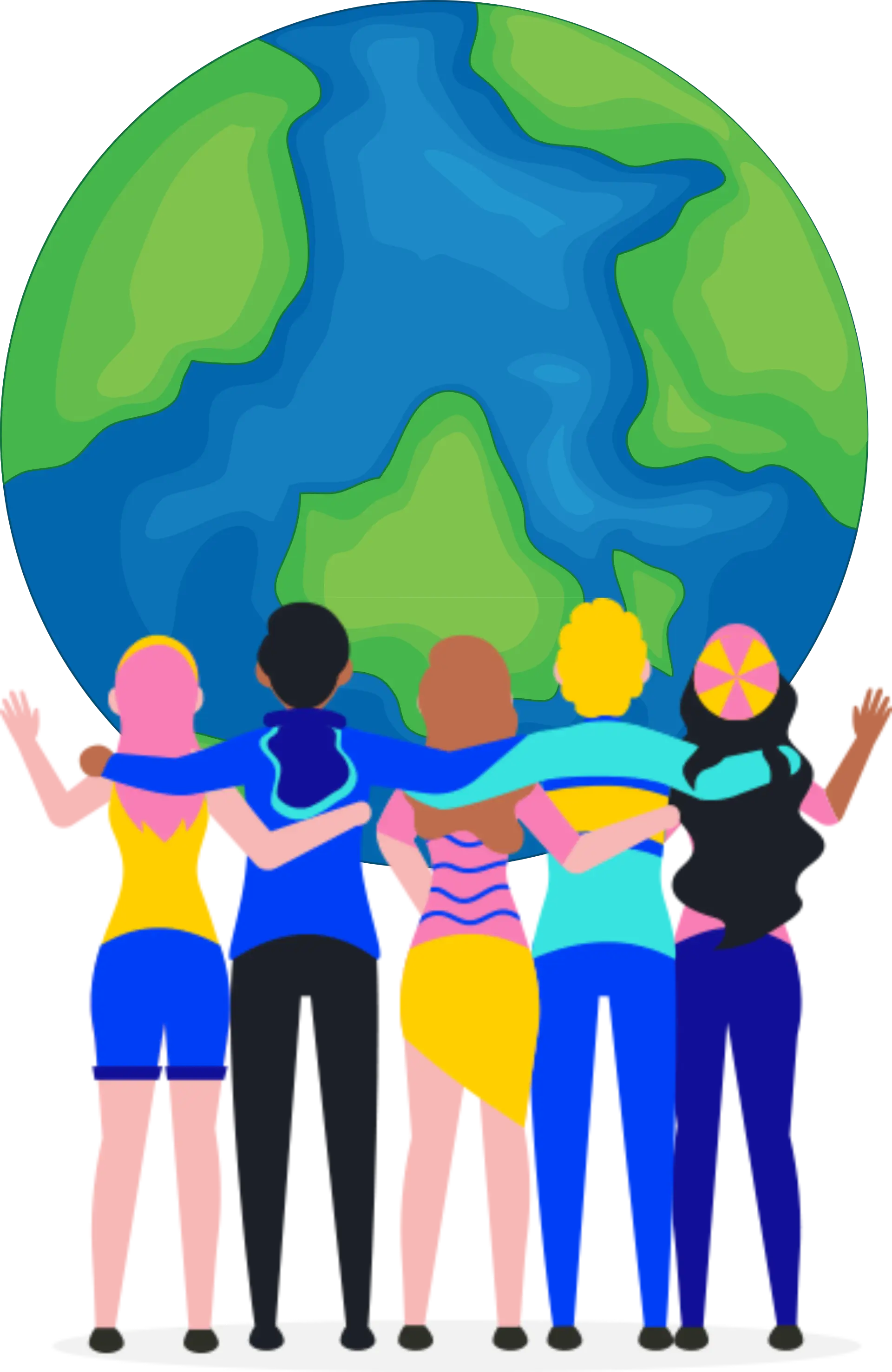 Pessoas segurando o planeta terra